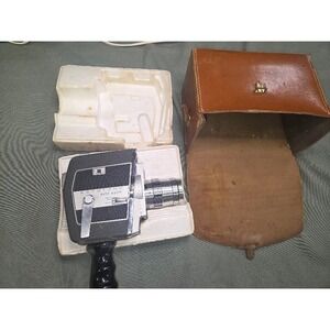 Vintage Keystone Auto Zoom 8mm Movie Camera with Case and Styrofoam Insert